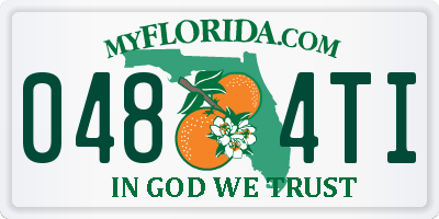 FL license plate 0484TI