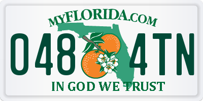 FL license plate 0484TN