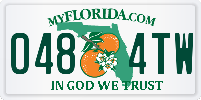 FL license plate 0484TW