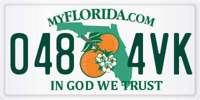 FL license plate 0484VK