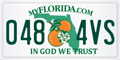 FL license plate 0484VS