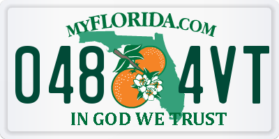 FL license plate 0484VT