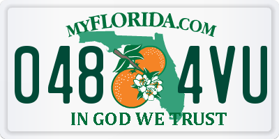 FL license plate 0484VU