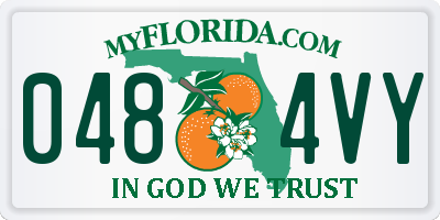 FL license plate 0484VY