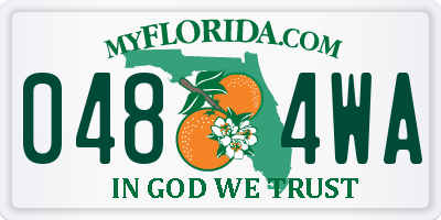 FL license plate 0484WA
