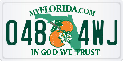 FL license plate 0484WJ