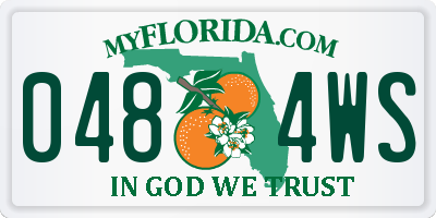 FL license plate 0484WS