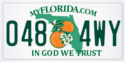 FL license plate 0484WY