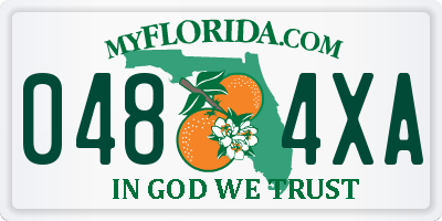 FL license plate 0484XA