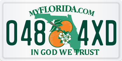 FL license plate 0484XD