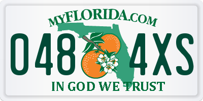 FL license plate 0484XS