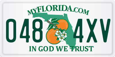 FL license plate 0484XV