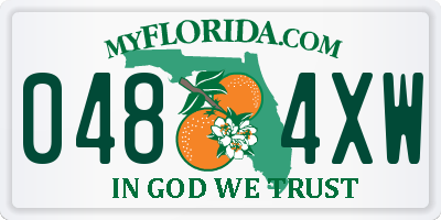 FL license plate 0484XW