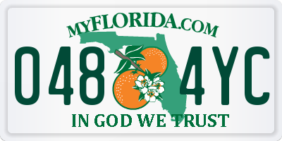 FL license plate 0484YC