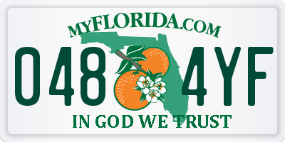 FL license plate 0484YF