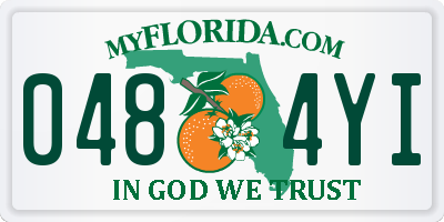 FL license plate 0484YI