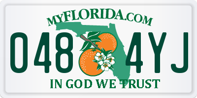FL license plate 0484YJ