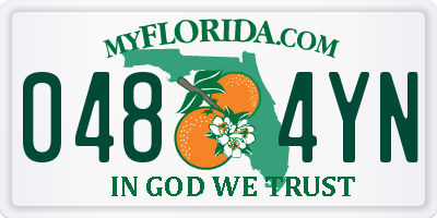FL license plate 0484YN