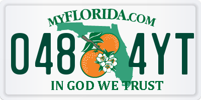 FL license plate 0484YT