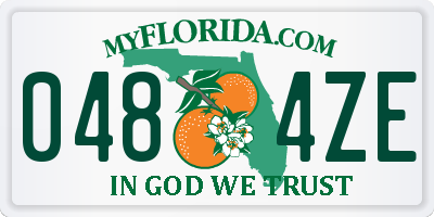FL license plate 0484ZE