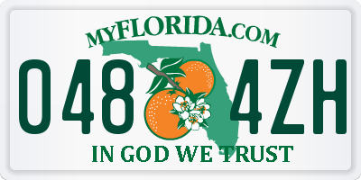 FL license plate 0484ZH