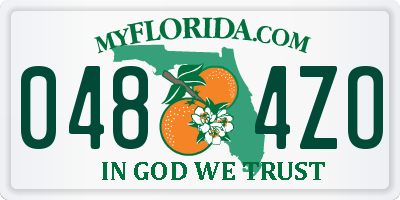 FL license plate 0484ZO
