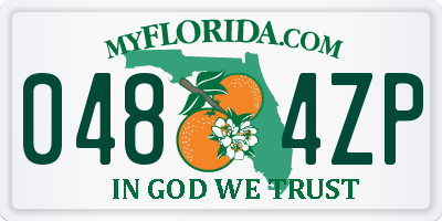 FL license plate 0484ZP
