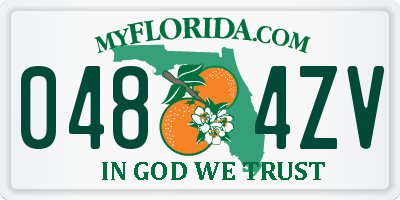 FL license plate 0484ZV