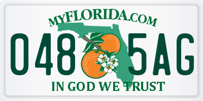 FL license plate 0485AG