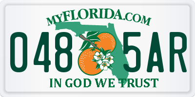 FL license plate 0485AR