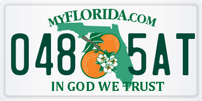 FL license plate 0485AT