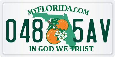 FL license plate 0485AV