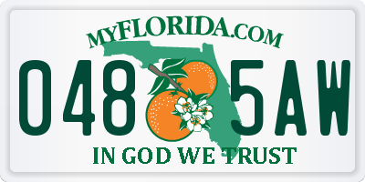 FL license plate 0485AW