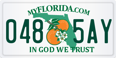 FL license plate 0485AY