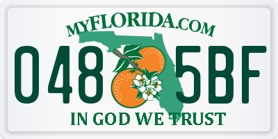 FL license plate 0485BF