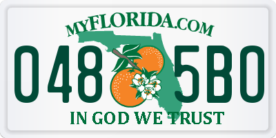 FL license plate 0485BO