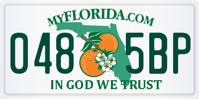 FL license plate 0485BP