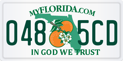 FL license plate 0485CD