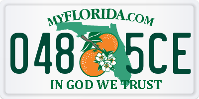 FL license plate 0485CE