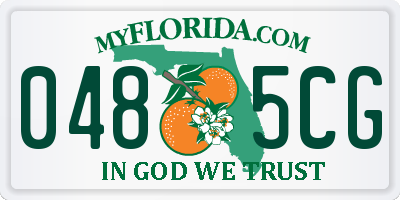 FL license plate 0485CG