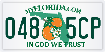 FL license plate 0485CP