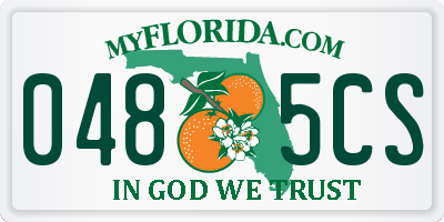 FL license plate 0485CS