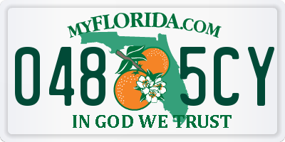 FL license plate 0485CY