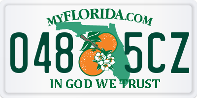 FL license plate 0485CZ
