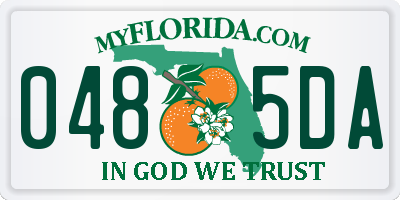 FL license plate 0485DA