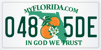 FL license plate 0485DE