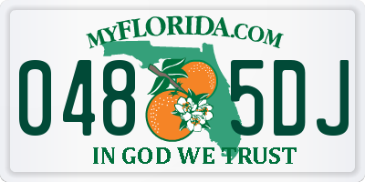 FL license plate 0485DJ