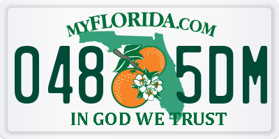 FL license plate 0485DM