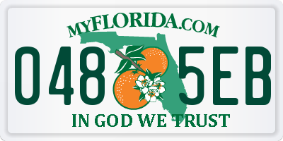 FL license plate 0485EB