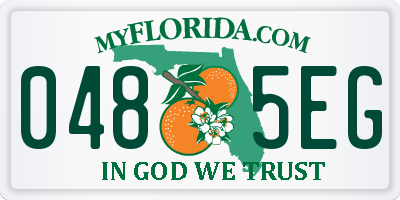 FL license plate 0485EG